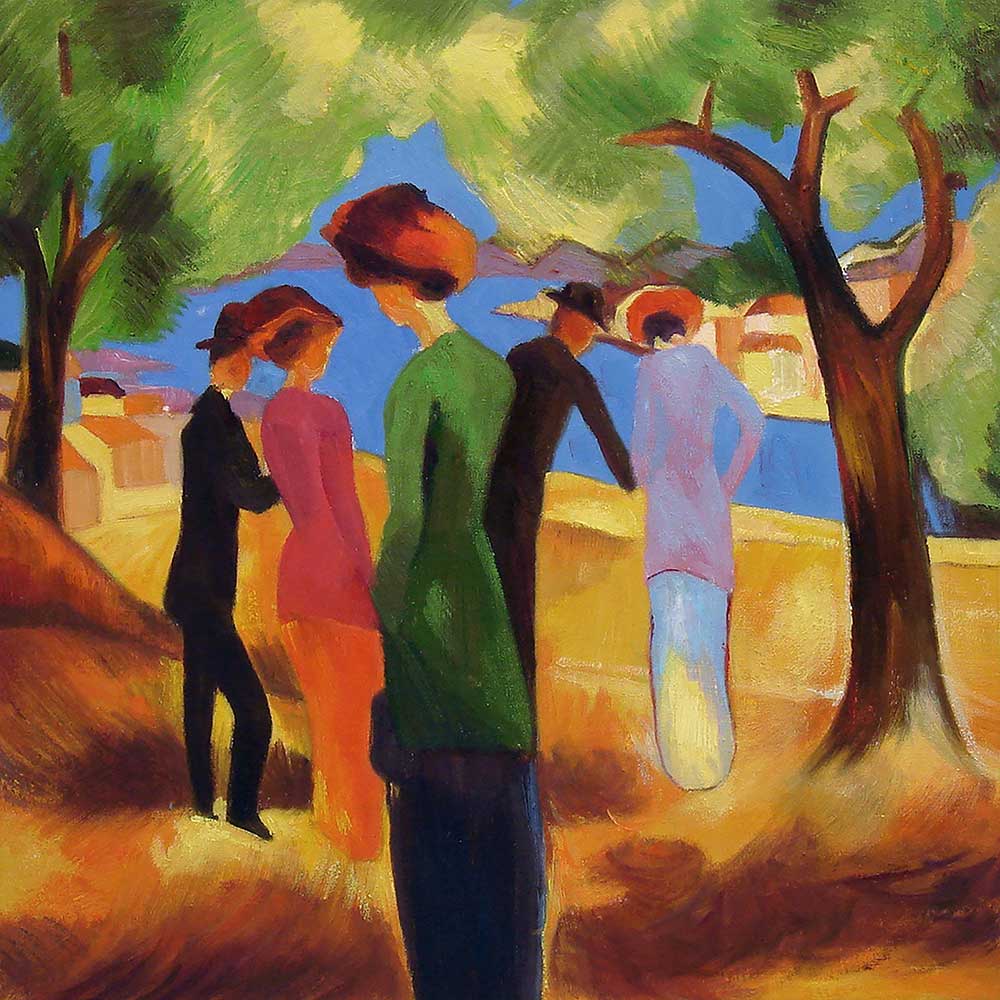 august-macke-yesil-ceketli-kadin August Macke